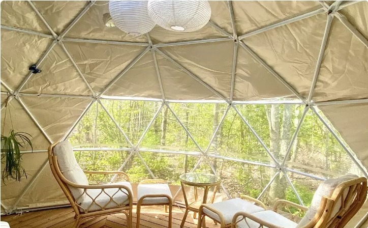 kuppelteltet belle på landstedet himmelly - glamping 1