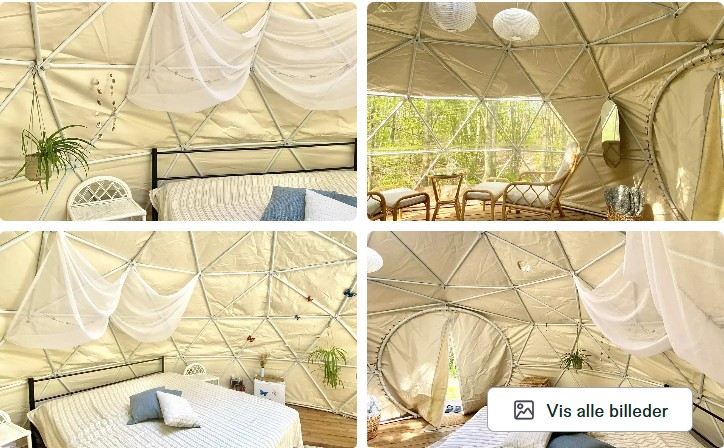 kuppelteltet belle på landstedet himmelly - glamping 2