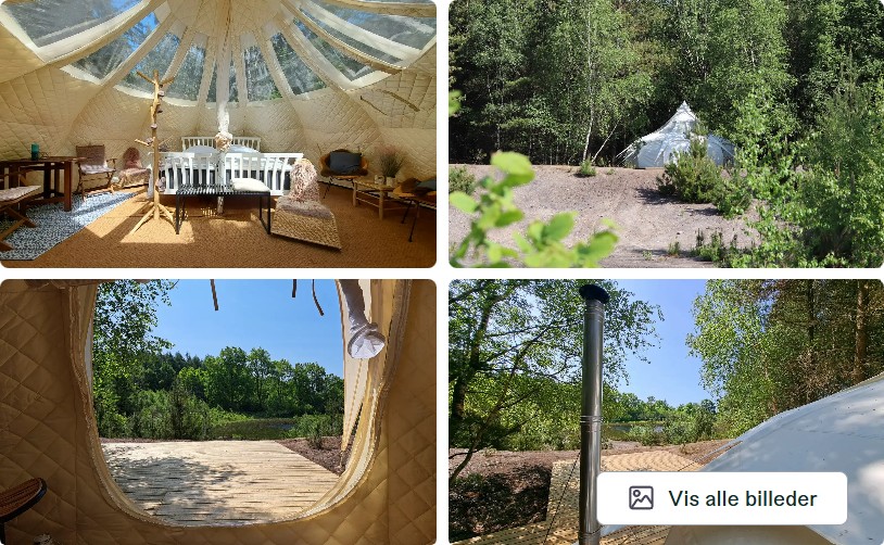 skovbrynet glampingtelt på schellerup gard med sauna 2